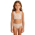 thumbnail image 2 of Gyujnb Two Piece Swimsuit with Polka Dot Print and Ruffle Cute Swimwear (Baby, Little Girls),3-4 Years, 2 of 3