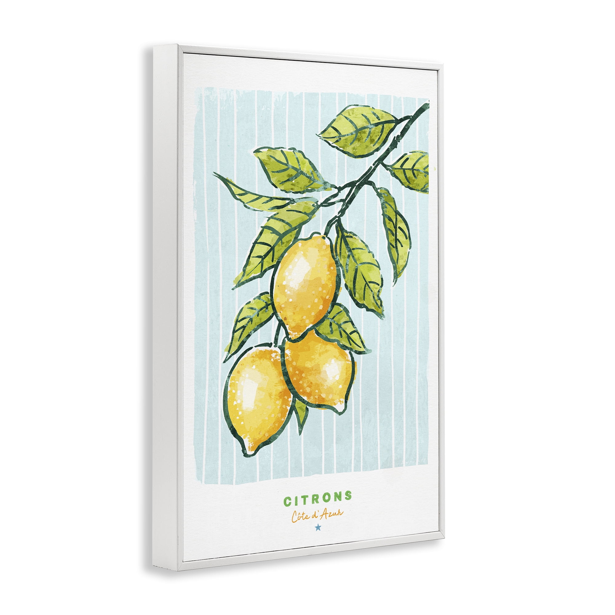 Stupell Industries Modern Bistro Lemons White Framed Giclee Art, design by Chad Barrett