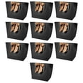 thumbnail image 1 of Bolsas De Papel Negro Con Asas, Lazo Dorado Decorativo, 5 Tamaños Para Fiestas, Bodas, Compras, Mercancía Al Por Menor, 10 Uds., 1 of 7