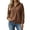 Brown, variant on Hurxie Womens Quarter Zip Pullover Casual Shirts Half Zip Sweatshirts Half Zip Pullover Women Fall Winter Athletic Clothes