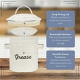thumbnail image 3 of AuldHome Design Enamelware Grease Container w/ Strainer, Farmhouse Style Kitchen StorageTin, Labeled "Grease", 3 of 10