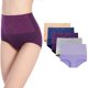 thumbnail image 2 of Gibobby Ropa interior bikini elástica para mujer Ropa interior holgada algodón cintura alta cómoda talla grande para mujer （Morado， XL), 2 of 5