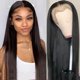 thumbnail image 1 of Peluca de cabello humano natural de 65 cm Peluca con cierre de encaje recto Cabello humano de densidad 180 para mujer negra Pre arrancado con cabello de bebé Color natural, 1 of 5