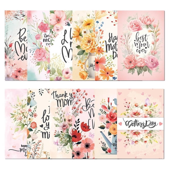 Pack Of 12 Sentimental Cards for Mom Postcards with Envelopes Party and Holiday Supplies Mother's Day Present