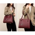 thumbnail image 3 of Large   Purse For Women Casual Top Handle  Handbag PU Leather Work Tote, 3 of 7