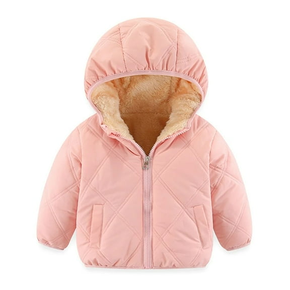 XBASW Toddler Baby Kids Winter Jackets Fleece Hooded Coat Elastic Cuffs Warm Outerwear for Boys Girls 18M-6Y