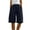 🔥 Navy, variant on Sentmoon Linen Shorts for Women with Pockets Solid Color Summer Women’s Shorts Drawstring High Waist Loose Fit Straight Leg Linen Shorts Women for Lounge and Comfort