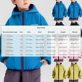 thumbnail image 2 of OGLCCG Boys Reversible Rain Jacket Lightweight Breathable Full Zip Raincoat Outdoor Waterproof Hooded Windbreaker For Kids 3-12 Years, 2 of 5