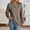 Coffee, variant on Aueoeo Womens Casual Shirts Knitted Stripe Long Sleeve Shirts for Women Loose Crew Neck Button Up Pullover Blouses Tops