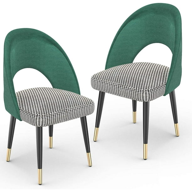 Mecor Modern Velvet Dining Chairs Set, Upholstered Dining Chairs With Arms Set Of 2