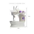 thumbnail image 4 of Sewing Machine Mini Portable Household Night Light Foot Pedal Straight Line Hand Table Two Thread Kit Electric DIY Clothes ,Smooth Thread Sewing, 4 of 6