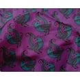 thumbnail image 4 of oneOone Silk Tabby Purple Fabric Bird Block Dress Material Fabric Print Fabric By The Yard 42 Inch Wide, 4 of 4
