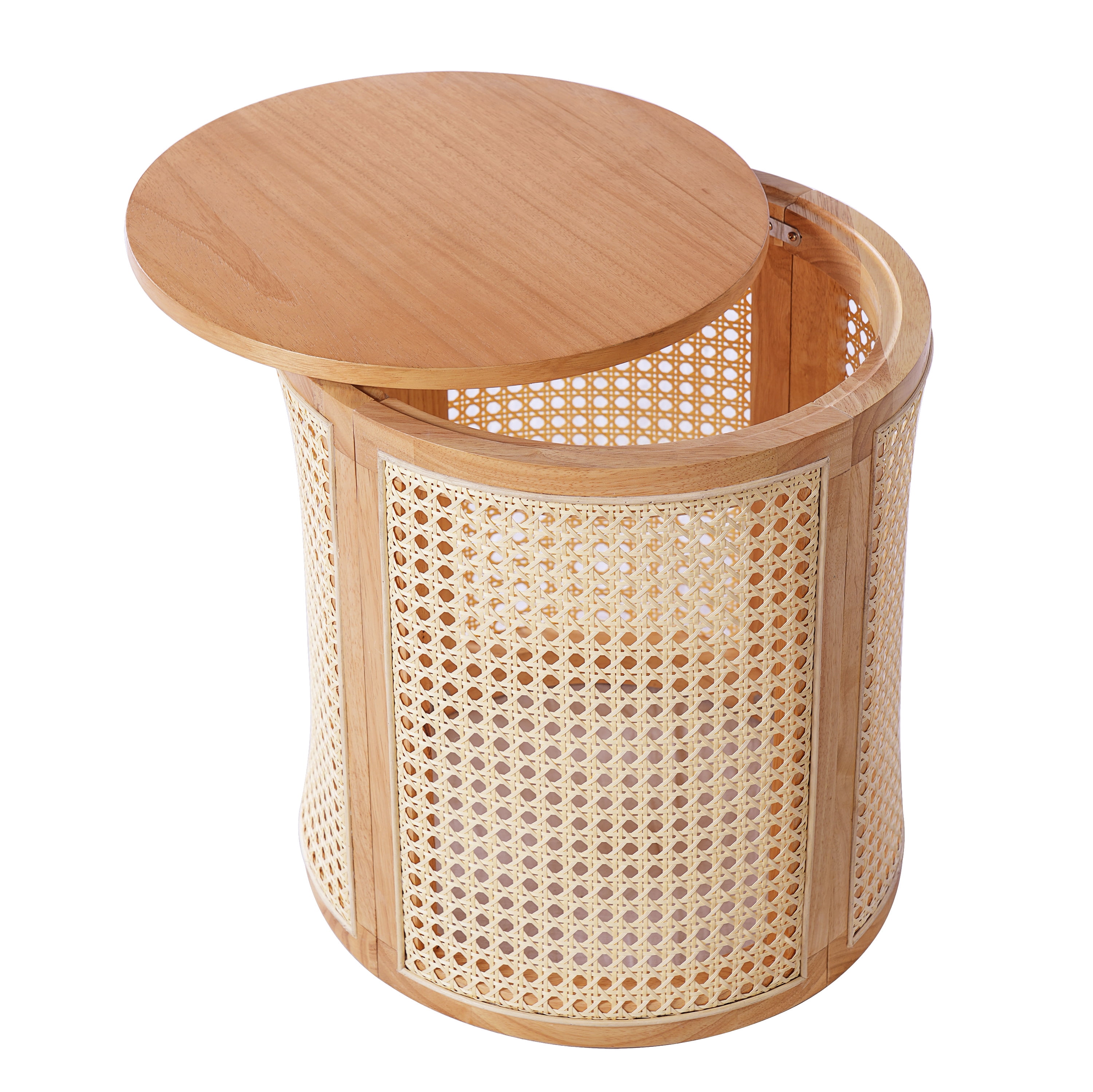 RUBBER SOLID WOOD SIDE TABLE,NATURAL COLOR