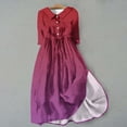thumbnail image 1 of WILLBEST Robes pour Femmes Chemise Décontractée Ample à Manches Longues Imprimée avec Robe à Nouer 2, 1 of 3