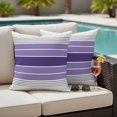 thumbnail image 4 of Purple Ombre Stripes Outdoor Waterproof Pillow Covers, Minimalist Gradient Lines Texture Decorative Square Throw Pillowcase Sofa Cushion Sham for Patio/Couch/Chair, 18"x18" 2 Pack, 4 of 8