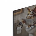 thumbnail image 2 of Luxe Metal Art 'Owl Business Bathroom' by Rey Klimt Metal Wall Art, 12" x 12", 2 of 9