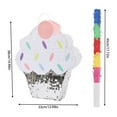 thumbnail image 2 of Ice Cream Cake Pinata Holiday Decorations Surprise Candy Party Pinata with Stick, 2 of 18