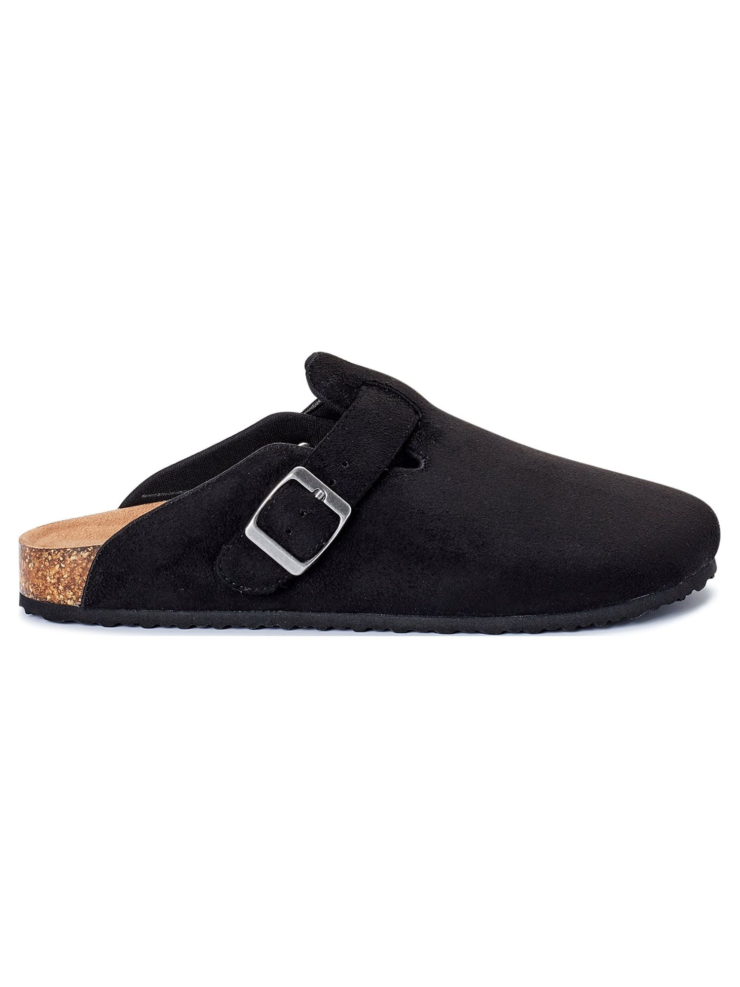 Time and Tru Women's Buckled Microfiber Clogs