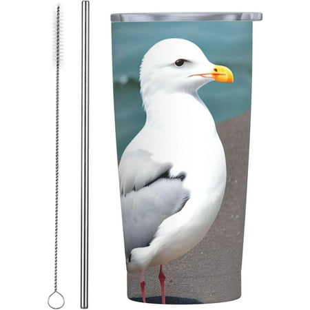 

Cute Seagull 20 Ounce Straw Cup With Lid Stainless Steel Vacuum Insulation Cup Double Wall Coffee Cup Travel Cup Stainless Steel Bao.