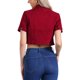 thumbnail image 3 of CHAQUETA DE JEAN CORTA DE MUJER CON CUELLO CAÍDO Y MANGAS CORTAS EN DENIM LAVADO ROJO TALLA S, 3 of 6