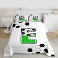 thumbnail image 2 of Castle Fairy Boys Girls Letter Monogrammed E Bedding Comforter Set 2pcs,Sport Soccer Print Twin Comforter Sets Microfiber,Bling Green Glitter Breathable Bedding Set,Ultra Soft Home Decor,Reversible, 2 of 8