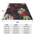 thumbnail image 6 of LNWH Skull Arounding Rose Pattern Throw Blanket, Flannel Sofa Blankets for All Seasons, 40"x30", 6 of 8