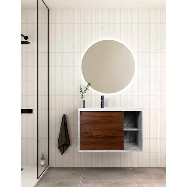 Gabinete De Baño CARLO Con Lavabo Y Llave Minimalista