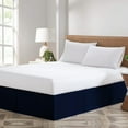 thumbnail image 1 of Navy Blue Magic Bed Skirt Twin XL Size - 9 Inch Drop Pleated Split Corners Bedskirts -Microfiber Box Pleated Bedskirts - Never Lift Your Mattress Wrap Around Bed Skirt - Classic Style Bed Skirt, 1 of 7