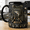 Black, variant on Bass Fishing Accent Mug Custom Dad Gift with Fish Badge, Tackle Box & Rod Design