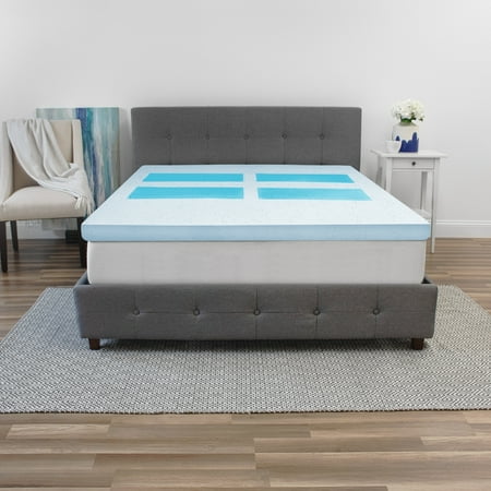 sensorpedic gelmax 3 inch memory foam bed topper with gel overlay insert