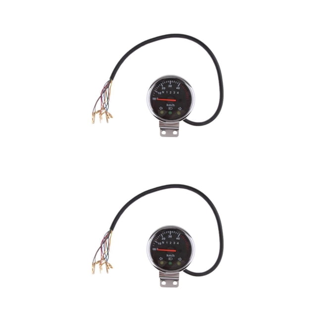 Scienceny Motorcycle Tachometer KM/h Speedometer Odometer Gauge Signal 12V Light Tipo 1 2piezas