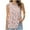 Pink, variant on ZQUUVOU Tank Top For Women Printed Round Neck Front Pleated Tops (Pink,L)