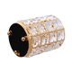 thumbnail image 3 of Porta brochas de maquillaje con encaje hueco de cristal, ideal para el hogar (tamaño grande, dorado), 3 of 7
