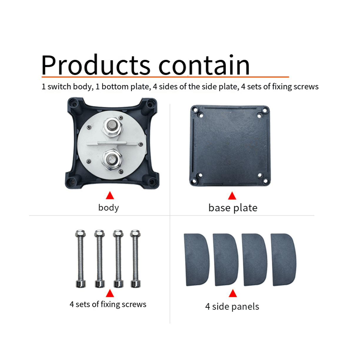 12-48V Current Anti-Leakage Switch Car Modification Battery Disconnect Switch 600A Main Power Switch for Yachts Caravans