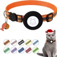 thumbnail image 1 of Collar reflectante ajustable para gato, antiestrangulamiento, color naranja, 2 uds., para gato, gatito, cachorro, con campana y hebilla de seguridad Rojo Verde, 1 of 5