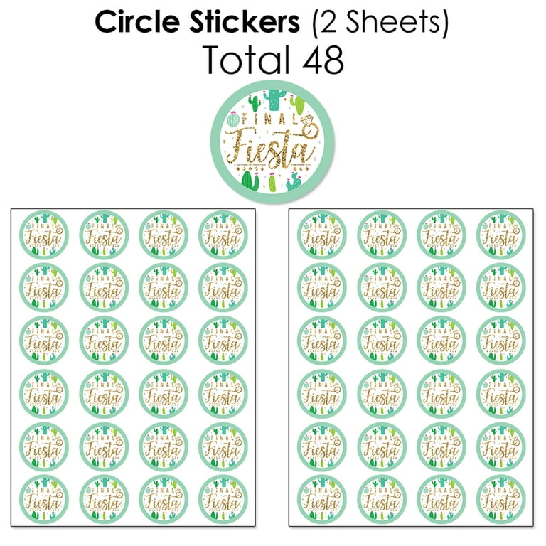 Tiny Stickers 48 Pieces of Paper Sticker Flakes (Your Choice