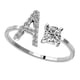 thumbnail image 2 of Jumpingount Anillo abierto con letra mayúscula, anillos reutilizables portátiles, regalos de joyería ornamental Type1 NO1, 2 of 6
