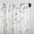thumbnail image 2 of No. 918 Delia Embroidered Floral Sheer Rod Pocket Curtain Panel, 50"W X 96"L, White, 2 of 7