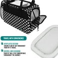 thumbnail image 4 of PetAmi Dog Purse Carrier for Small Dogs, Airline Approved Soft Sided Pet Carrier Pockets, Ventilated Dog Carrying Bag Puppy Cat, Dog Travel Supplies Accessories Carry Tote, Sherpa Bed, Polka Dot Black, 4 of 7