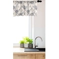 thumbnail image 3 of Ambesonne Dahlia Valance Pack of 2, Botanical Herbs Soft Tones, 54"X12", Ivory and Grey, 3 of 4