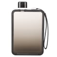 thumbnail image 2 of 300ml Flat Water Bottle A5 Slim Water Bottle for Outdoor Sports Camping Gym Fitness Gradient Black, 2 of 5