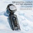 thumbnail image 3 of IceRush Turbo - Handheld Fan with Instant Cooling Plate & LED Light,Portable High Speed Folding Refrigeration Turbo Mini Fan with Ice Cooling,1-100 Speed Adjustment,3600mah Long Battery Life (Black), 3 of 7