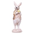 thumbnail image 4 of Estatua de conejo de Pascua, figura de conejo, escultura de animal, adorno de mesa para escritorio Corazón de plata, 4 of 9