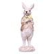 thumbnail image 4 of Estatua de conejo de Pascua, figura coleccionable para decoración del hogar, obra de arte de mesa Corazón de plata, 4 of 9