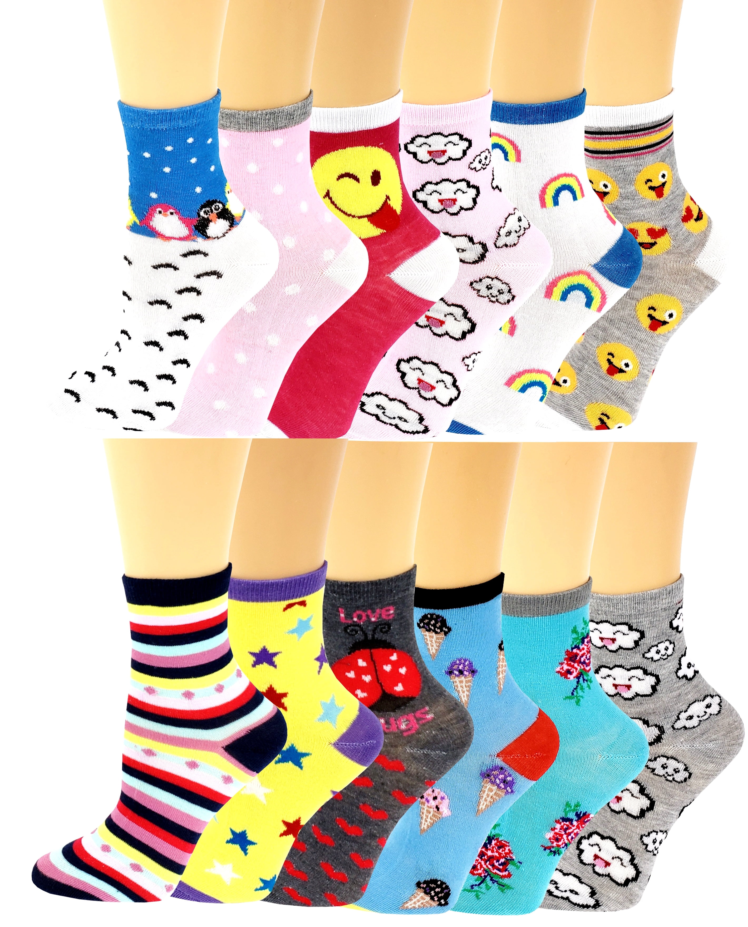 5 Pairs Kids Cotton Ankle Socks Striped Dot Stylish Soft Hosiery Multiple Colors 