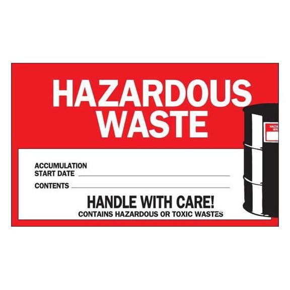 Brady DOT Handling Label, Vinyl, 6" W, 4" H 121064