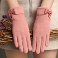 thumbnail image 3 of Hermoso símbolo de conejo de peluche con lazo de gamuza para pantalla táctil, ropa cálida para exteriores, guantes cómodos y suaves, 3 of 4
