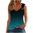 thumbnail image 1 of Plebaso Débardeur Dégradé Femme Sans Manches Col Rond T-Shirts Tee Décontracté Imprimé 2025 Ample Mode T-Shirts, 1 of 5