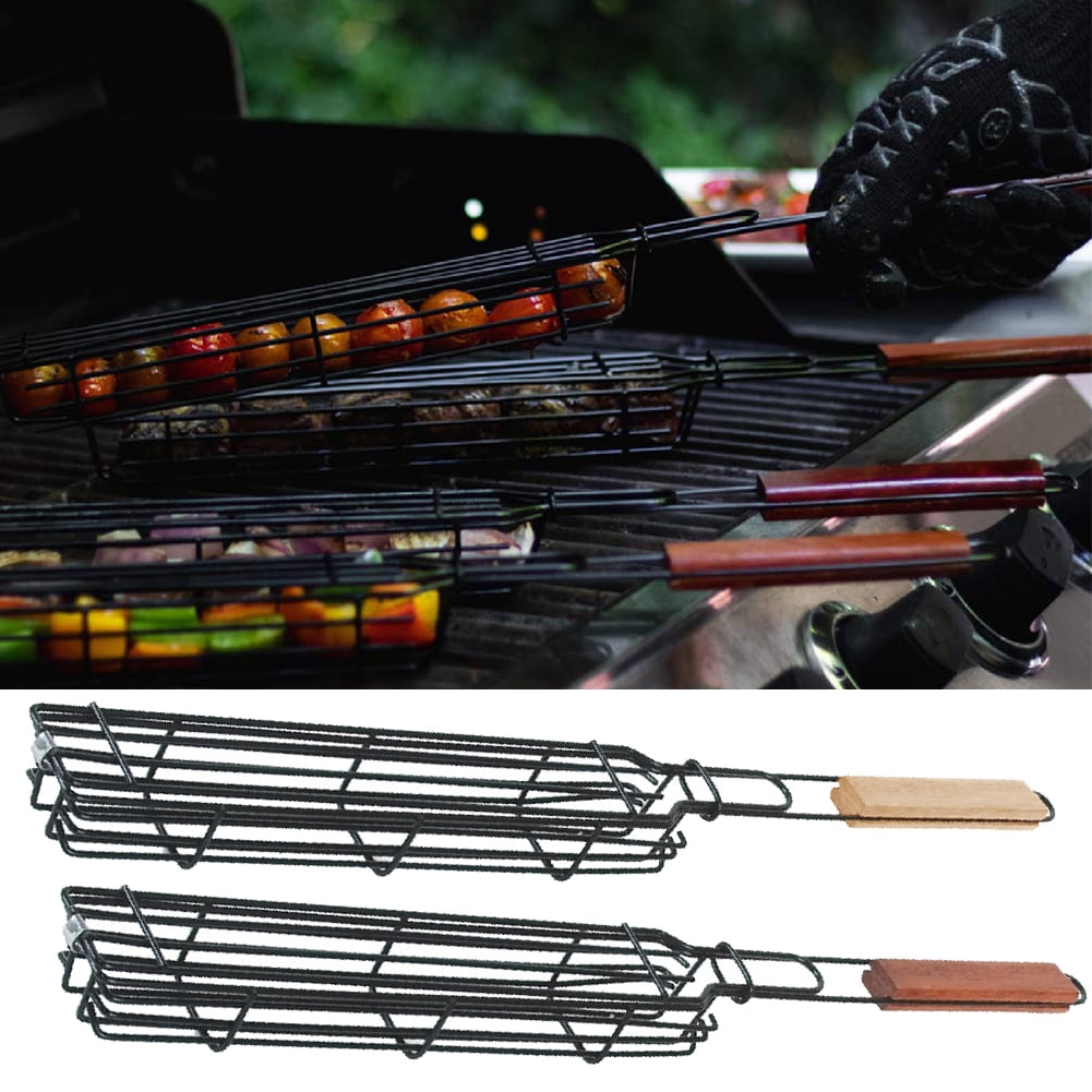 Dengjunhu Grilling Baskets and Skewers, Stainless Steel BBQ Grill