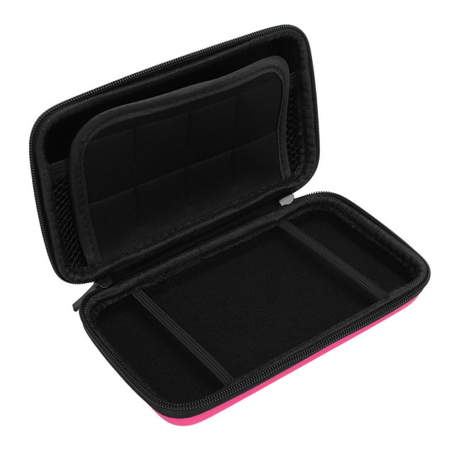 Étui de Transport pour Nouvelles Consoles 2DS TG 2DS LL 3DS, Pochette Rigide de Voyage avec 8 Fentes pour Cartes de Jeu, Sac de Rangement Extérieur en PU Résistant à l'Eau et Intérieur en EVA